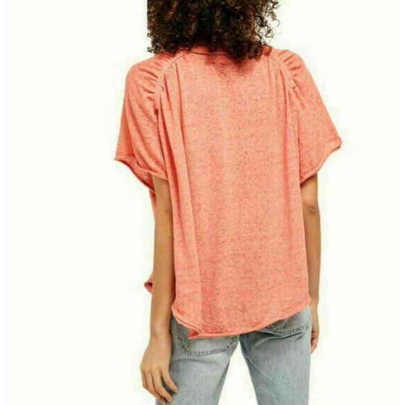 Free People | Kyoto Tee - Pretty Guava ~ NWT - Picture 3 of 11